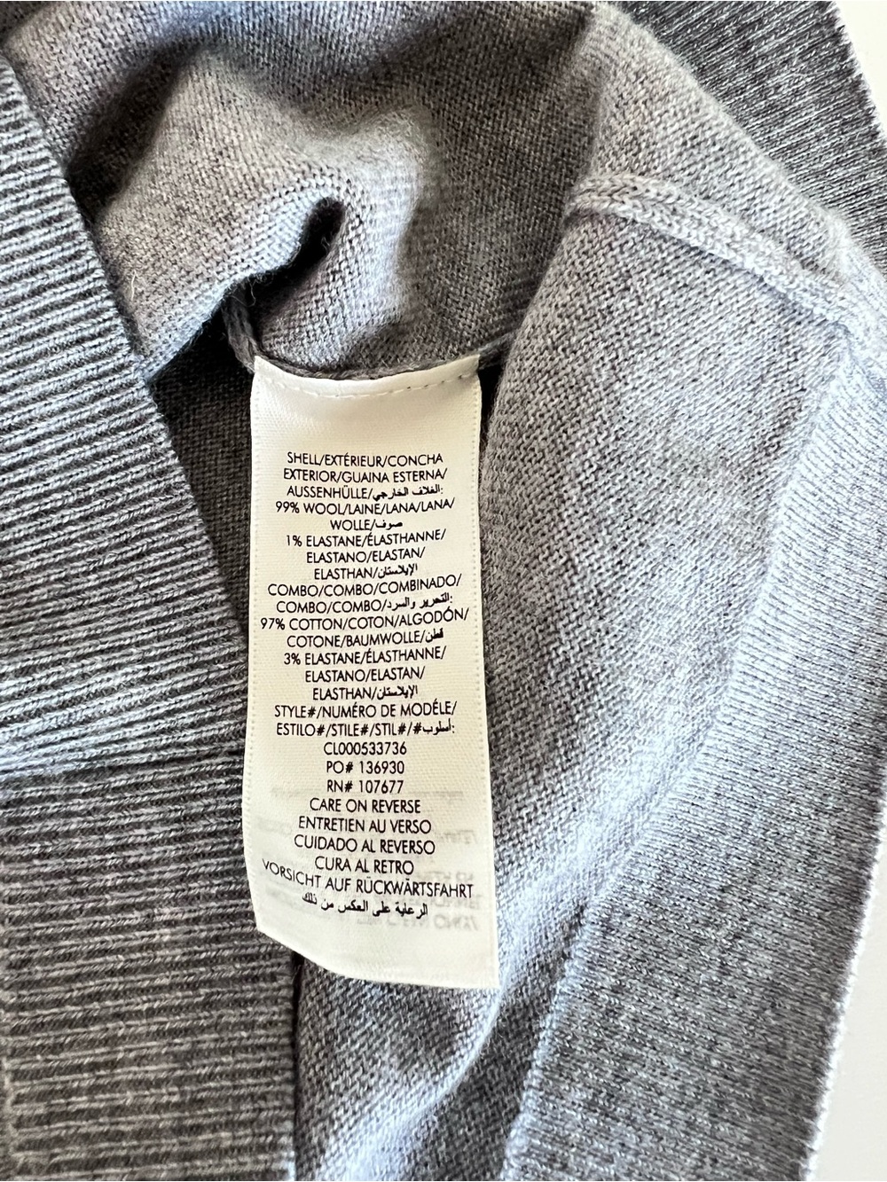 Alice and Olivia Women's Porla Collared Wool Sweater Grey Embroidered Heart - Picture 11 of 13